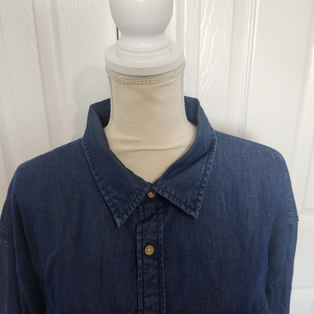 Young Men's  Foundry Supply Company Blue Long Sleeve Shirt Size 3XLT